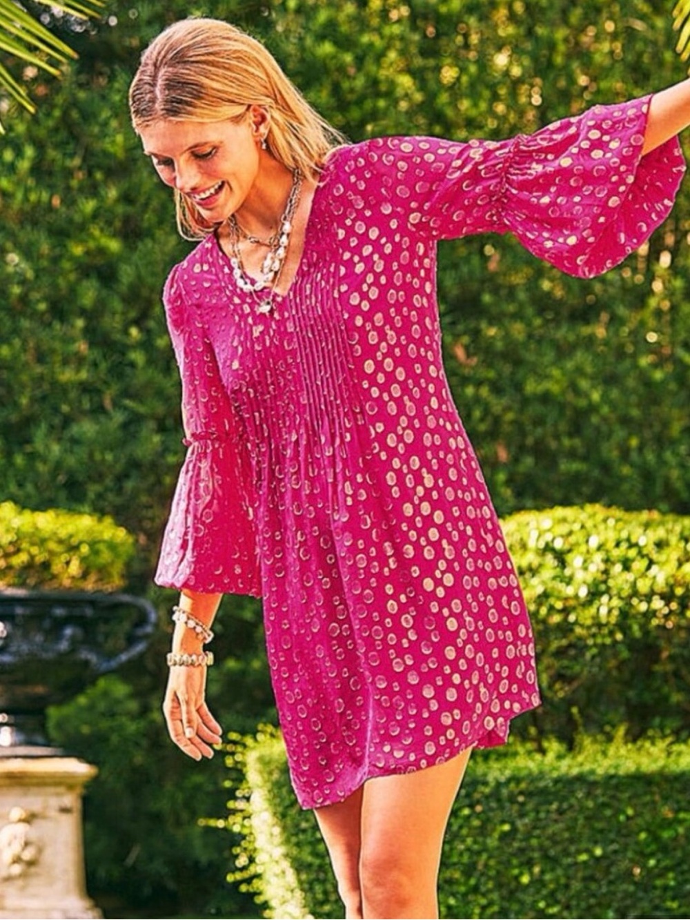 Lilly Pulitzer, NWTs mystique pink silk bubbly clip Print Mini Dress sz 0